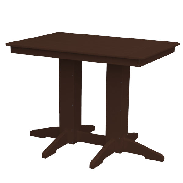 Recycled Plastic Counter Table Counter Table 4ft / Tudor Brown / Without Umbrella Hole