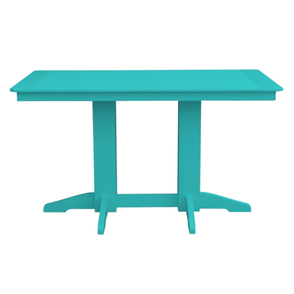 Recycled Plastic Counter Table Counter Table 5ft / Aruba Blue / Without Umbrella Hole