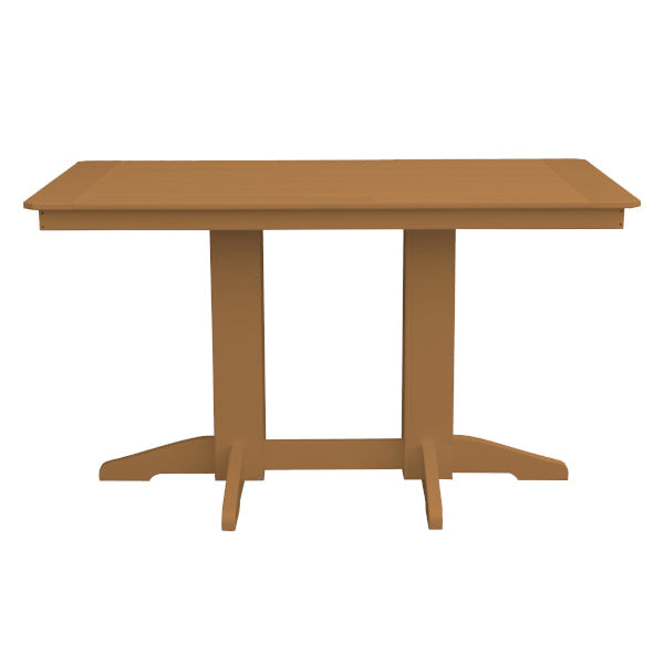 Recycled Plastic Counter Table Counter Table 5ft / Cedar / Without Umbrella Hole