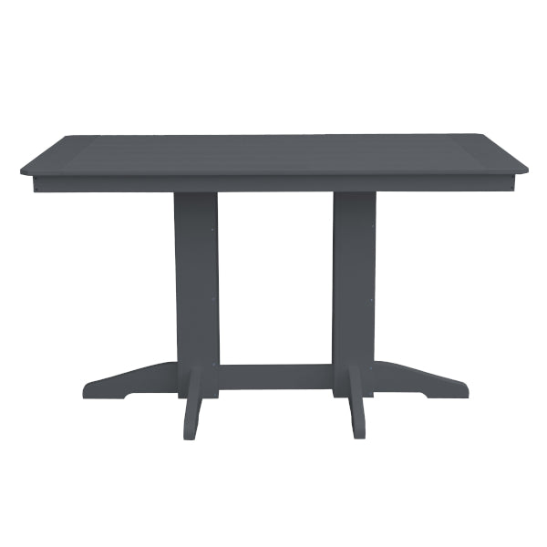 Recycled Plastic Counter Table Counter Table 5ft / Dark Gray / Without Umbrella Hole