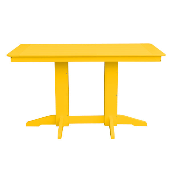 Recycled Plastic Counter Table Counter Table 5ft / Lemon Yellow / Without Umbrella Hole