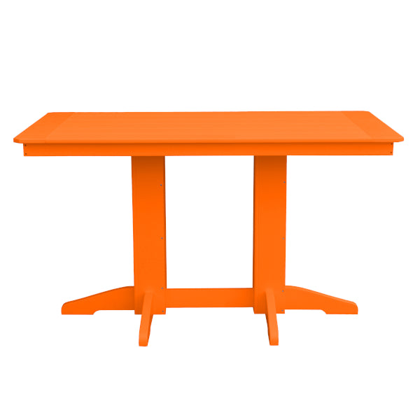 Recycled Plastic Counter Table Counter Table 5ft / Orange / Without Umbrella Hole
