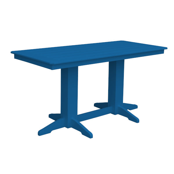 Recycled Plastic Counter Table Counter Table 6ft / Blue / Without Umbrella Hole