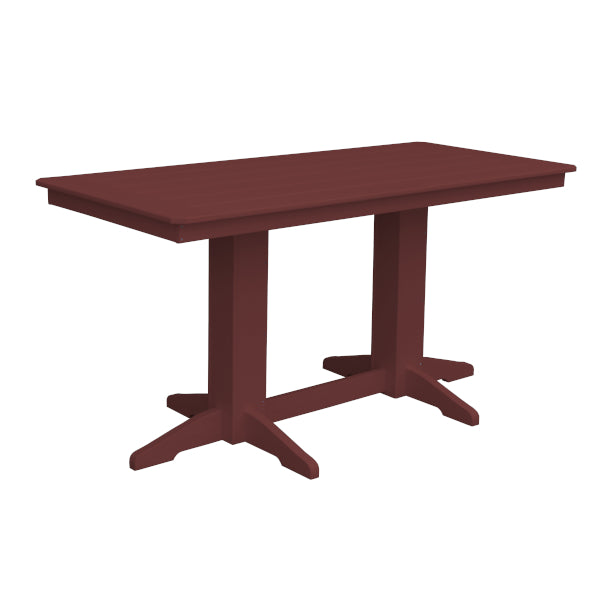 Recycled Plastic Counter Table Counter Table 6ft / Cherrywood / Without Umbrella Hole