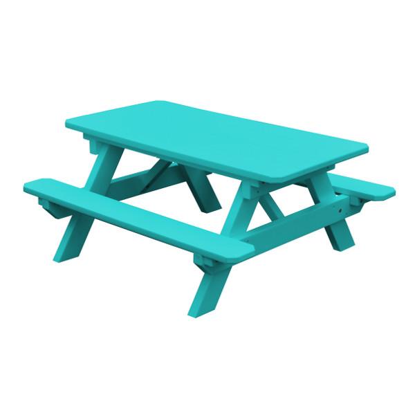 Recycled Plastic Kids Table Kids Table Aruba Blue / Without Umbrella Hole