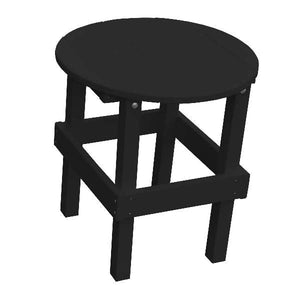 Recycled Plastic Poly Round Side Table Side Table Black