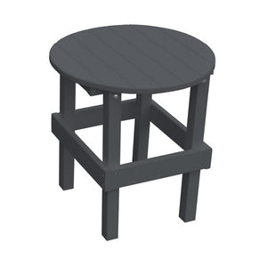 Recycled Plastic Poly Round Side Table Side Table Dark Gray