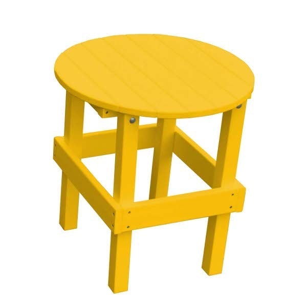 Recycled Plastic Poly Round Side Table Side Table Lemon Yellow
