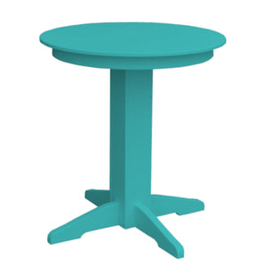 Recycled Plastic Round Counter Table Dining Table 33" / Aruba Blue