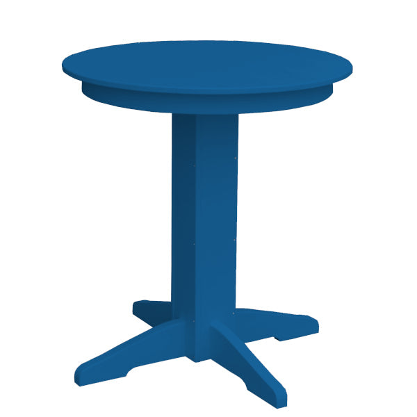 Recycled Plastic Round Counter Table Dining Table 33&quot; / Blue