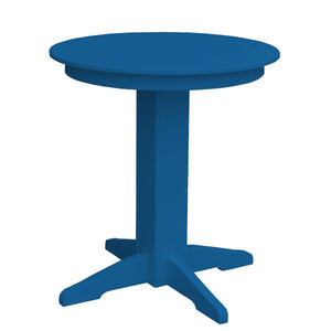 Recycled Plastic Round Counter Table Dining Table 33" / Blue