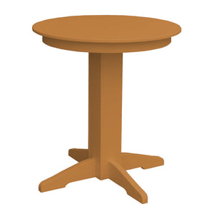 Recycled Plastic Round Counter Table Dining Table 33" / Cedar