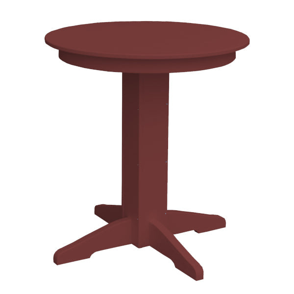 Recycled Plastic Round Counter Table Dining Table 33&quot; / Cherrywood