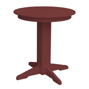 Recycled Plastic Round Counter Table Dining Table 33" / Cherrywood