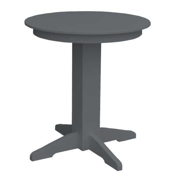 Recycled Plastic Round Counter Table Dining Table 33&quot; / Dark Gray