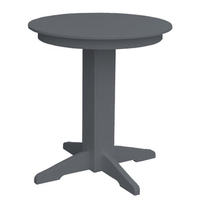 Recycled Plastic Round Counter Table Dining Table 33" / Dark Gray