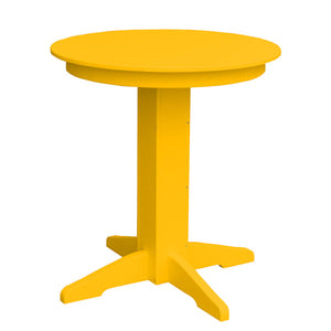 Recycled Plastic Round Counter Table Dining Table 33" / Lemon Yellow