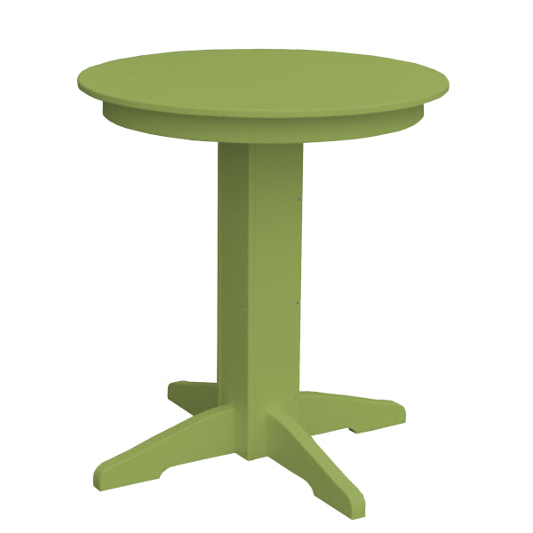 Recycled Plastic Round Counter Table Dining Table 33&quot; / Tropical Lime