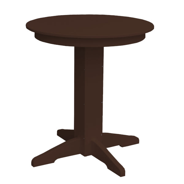 Recycled Plastic Round Counter Table Dining Table 33&quot; / Tudor Brown