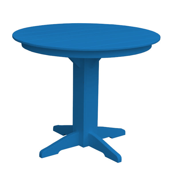 Recycled Plastic Round Counter Table Dining Table 44&quot; / Blue