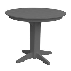 Recycled Plastic Round Counter Table Dining Table 44" / Dark Gray