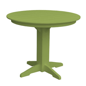 Recycled Plastic Round Counter Table Dining Table 44" / Tropical Lime