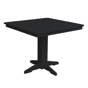 Recycled Plastic Square Counter Table Dining Table 44" / Black