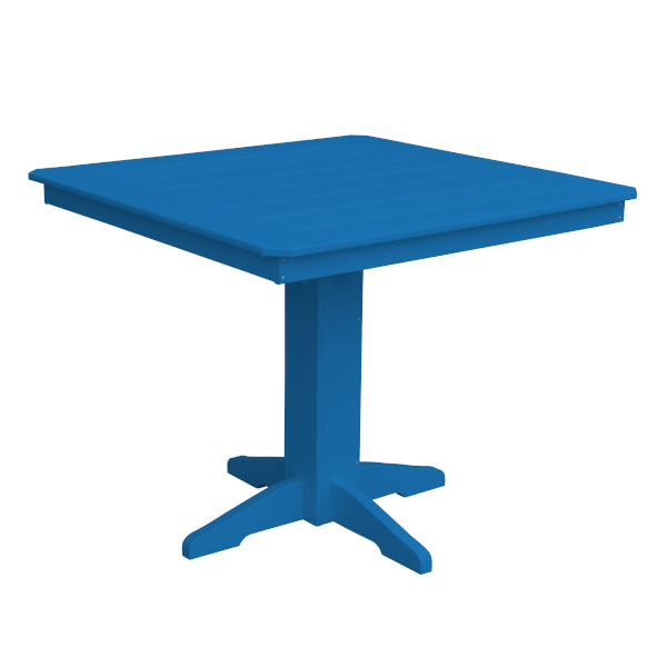 Recycled Plastic Square Counter Table Dining Table 44&quot; / Blue