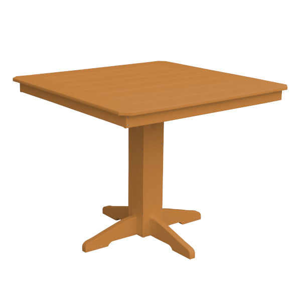Recycled Plastic Square Counter Table Dining Table 44&quot; / Cedar