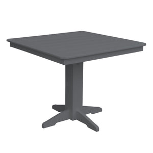 Recycled Plastic Square Counter Table Dining Table 44" / Dark Gray