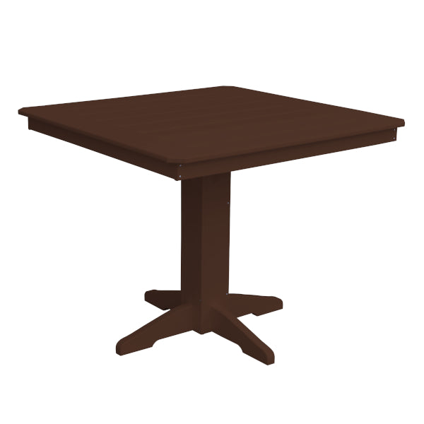Recycled Plastic Square Counter Table Dining Table 44&quot; / Tudor Brown