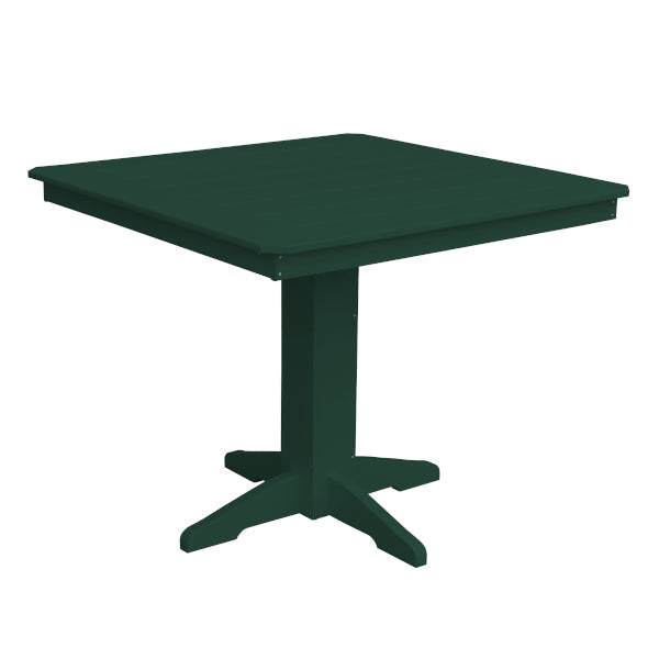Recycled Plastic Square Counter Table Dining Table 44&quot; / Turf Green