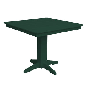 Recycled Plastic Square Counter Table Dining Table 44" / Turf Green