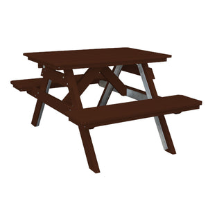 Recycled Plastic Table w/Attached Benches Table