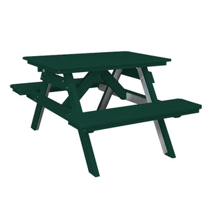 Recycled Plastic Table w/Attached Benches Table