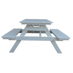 Recycled Plastic Table w/Attached Benches Table