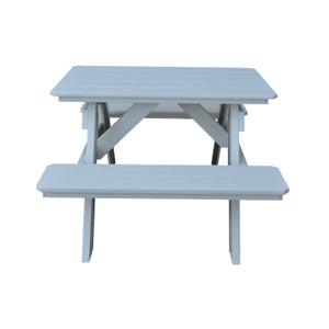 Recycled Plastic Table w/Attached Benches Table