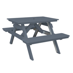 Recycled Plastic Table w/Attached Benches Table