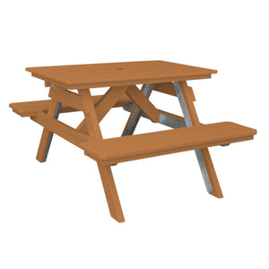 Recycled Plastic Table w/Attached Benches Table