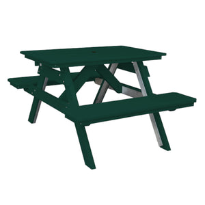 Recycled Plastic Table w/Attached Benches Table