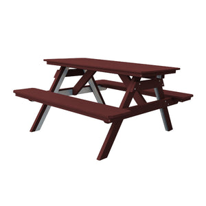 Recycled Plastic Table w/Attached Benches Table