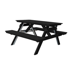 Recycled Plastic Table w/Attached Benches Table