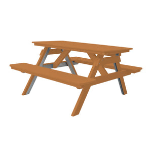 Recycled Plastic Table w/Attached Benches Table