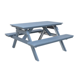 Recycled Plastic Table w/Attached Benches Table