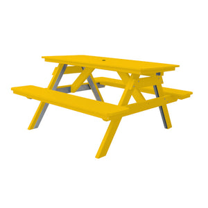 Recycled Plastic Table w/Attached Benches Table