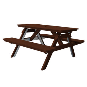 Recycled Plastic Table w/Attached Benches Table