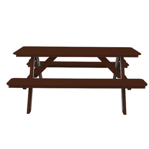 Recycled Plastic Table w/Attached Benches Table