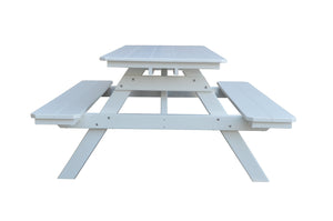 Recycled Plastic Table w/Attached Benches Table