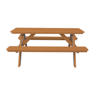 Recycled Plastic Table w/Attached Benches Table