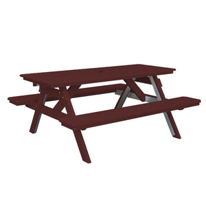 Recycled Plastic Table w/Attached Benches Table